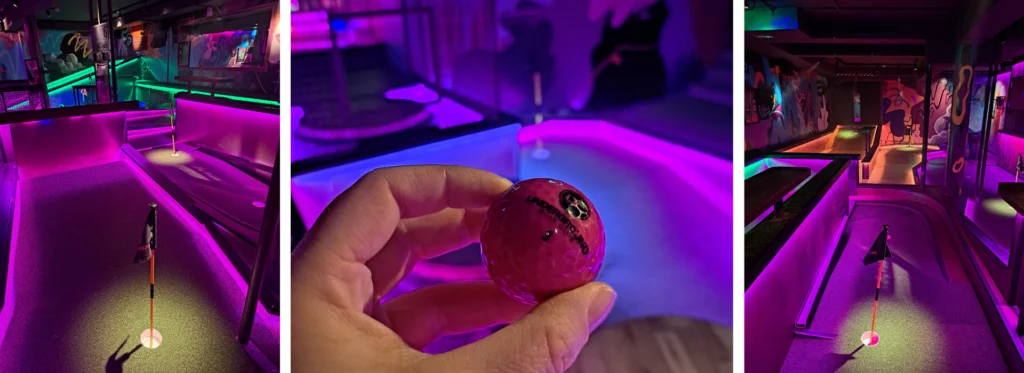 Parcours de minigolf intérieur avec balle à Göteborg